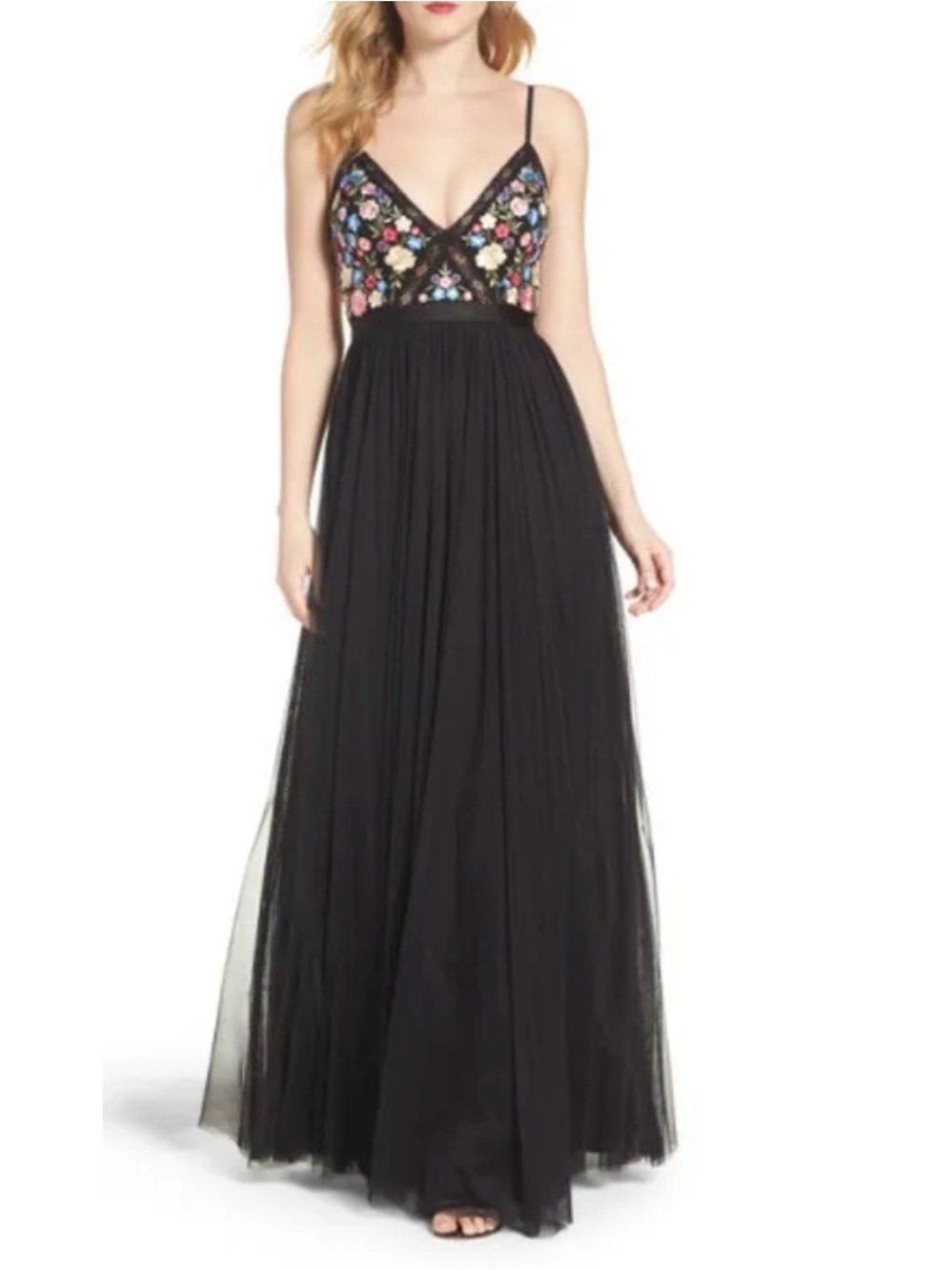 Needle & Thread Flower Foliage Tulle Gown Size 2